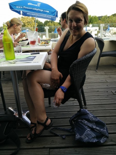 Enjoying dinner after patching up the burn from the motorcycle accident. /posts/2015/08/2015-08-13-the-day-i-became-a-real-cyclist/images/IMG_20150809_201751-450x600.jpg